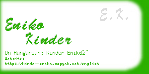 eniko kinder business card